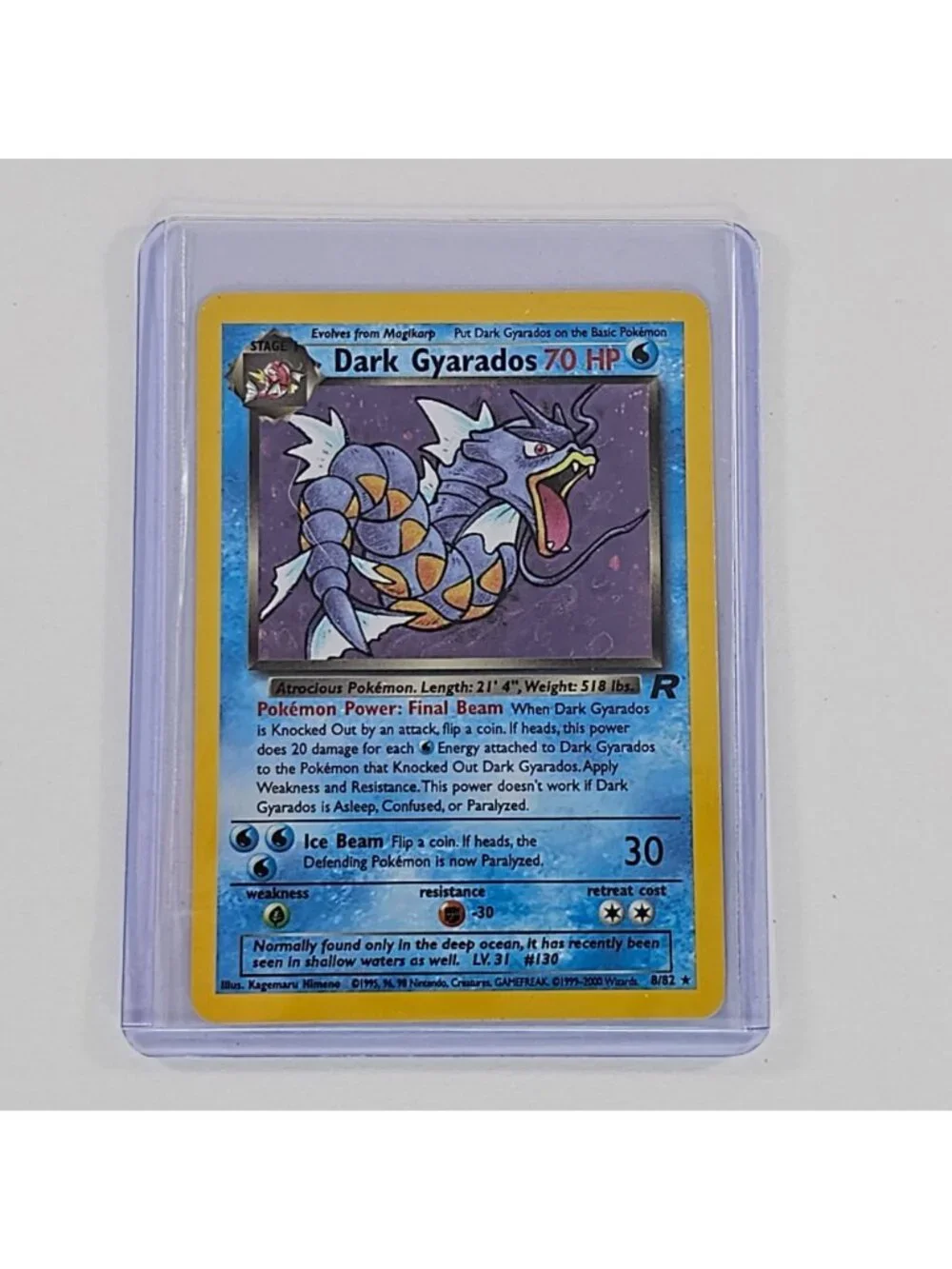 Pokémon TCG Dark Gyarados Team Rocket 8/82 Holo Unlimited Holo Rare